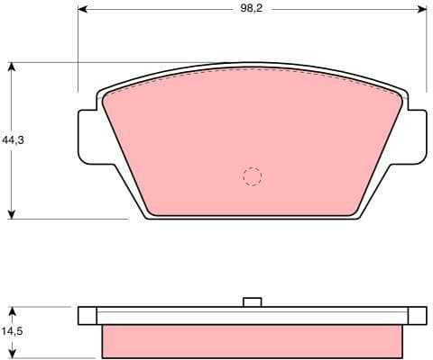 Brake Pad Set, disc brake GDB945 - image 2