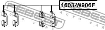 Accessory Kit, disc brake pad 1603-W906F - image 2