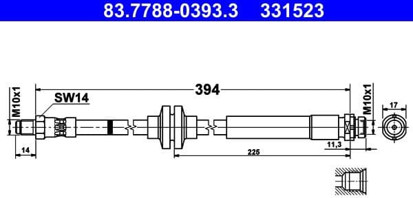 Brake Hose 83.7788-0393.3