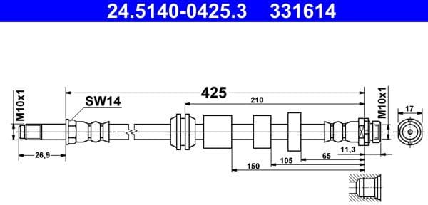 Brake Hose 24.5140-0425.3