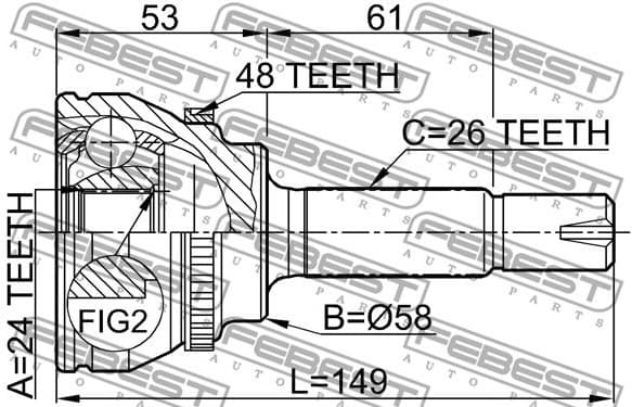 Joint Kit, drive shaft 0110-055A48 - image 2