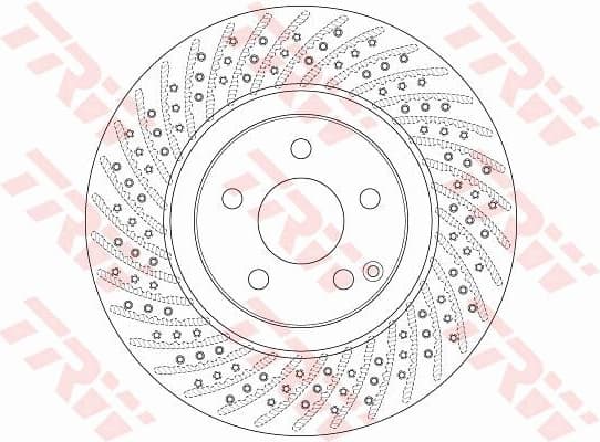 Brake Disc TRW SINGLE DF6433S - image 2