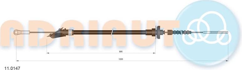 Cable Pull, clutch control 11.0147