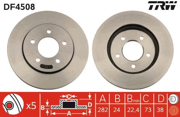 Brake Disc DF4508 - image 2