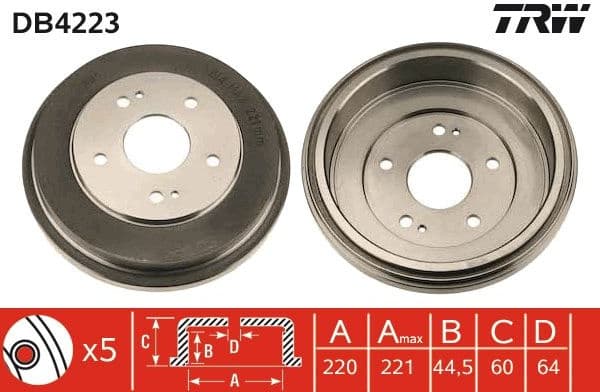 Brake Drum DB4223 - image 3