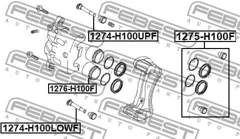 Guide Bolt, brake caliper 1274-H100LOWF - image 2