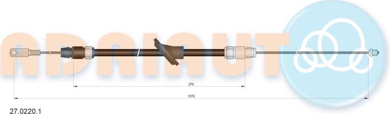 Cable handbrake 27.0220.1 - image 2