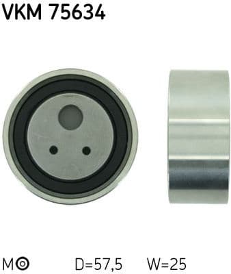 Tensioner Pulley, timing belt VKM 75634 - image 2