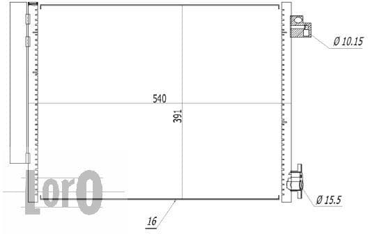 Condenser, air conditioning LORO 010-016-0002 - image 3