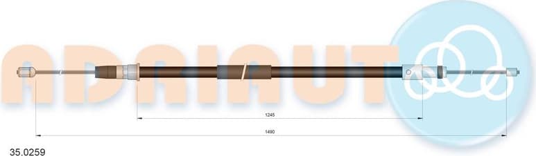 Cable Pull, parking brake 35.0259