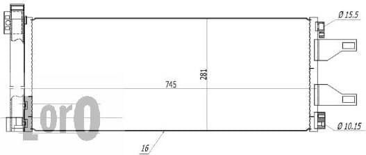 Condenser, air conditioning LORO 009-016-0026 - image 4