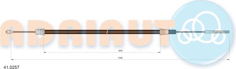 Cable Pull, parking brake 41.0257