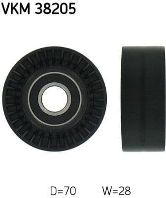 Deflection/Guide Pulley, V-ribbed belt VKM 38205 - image 2