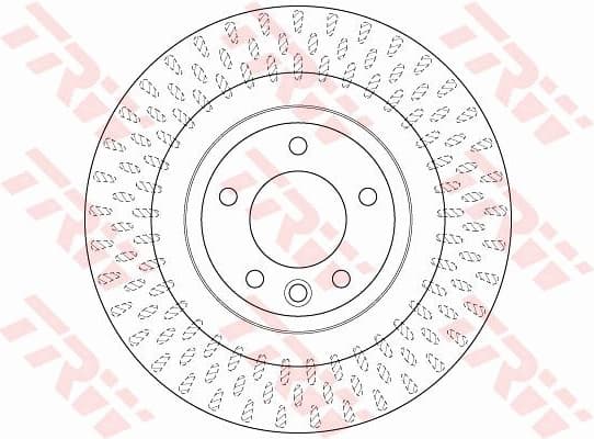 Brake Disc TRW SINGLE DF6528S - image 2