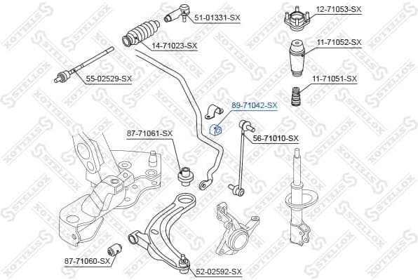 Mounting, stabiliser bar 89-71042-SX - image 2