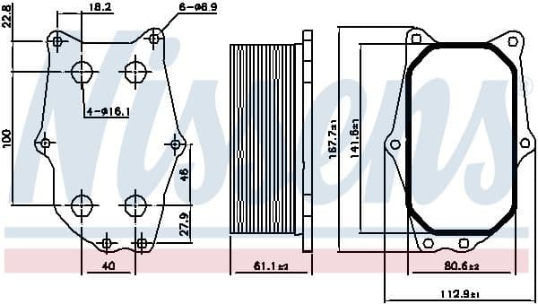 Oil Cooler, engine oil 90987 - image 5