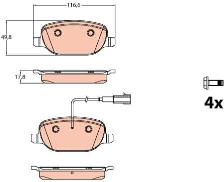 Brake Pad Set, disc brake GDB2077 - image 3