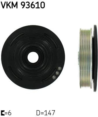 Belt Pulley, crankshaft VKM 93610 - image 2