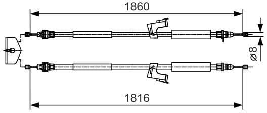 Cable Pull, parking brake 1 987 482 019