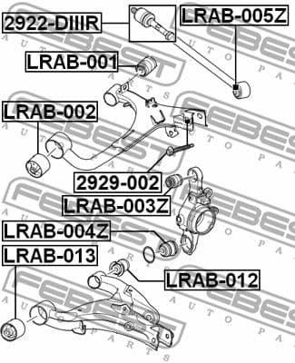 Mounting, control/trailing arm LRAB-003Z - image 2
