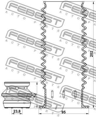 Dust Cover Kit, shock absorber CHSHB-J300F-KIT - image 2