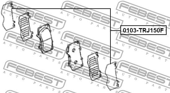 Accessory Kit, disc brake pad 0103-TRJ150F - image 2