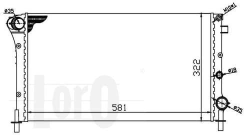 Radiator, engine cooling LORO 016-017-0034 - image 2