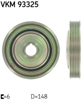 Belt Pulley, crankshaft VKM 93325 - image 2