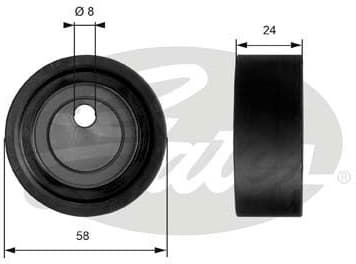 Tensioner Pulley, timing belt PowerGrip™ T41064