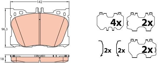 Brake pads front, Top Quality GDB2150 - image 2