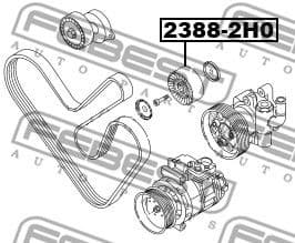 Deflection/Guide Pulley, V-ribbed belt 2388-2H0 - image 2