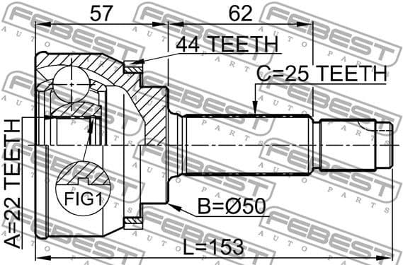 Joint Kit, drive shaft 0410-004A44 - image 2