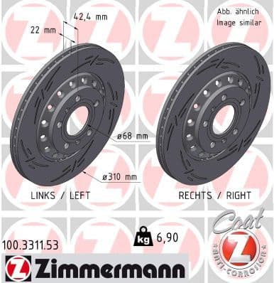 Brake Disc BLACK Z 100.3311.53