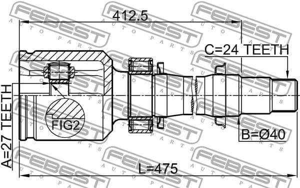 Joint Kit, drive shaft 0111-ACA38RH - image 2