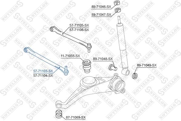 Control/Trailing Arm, wheel suspension 57-71103-SX - image 2