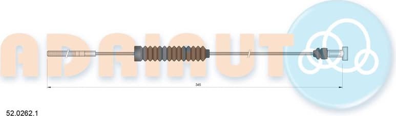Cable Pull, parking brake 52.0262.1