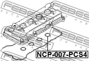 Gasket, cylinder head cover NCP-007-PCS4 - image 2