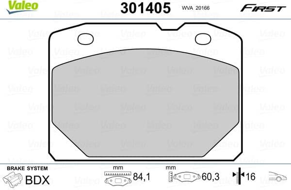 Brake Pad Set, disc brake ESSENTIAL 301405