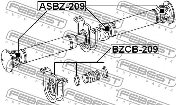 Bearing, propshaft centre bearing BZCB-209 - image 2