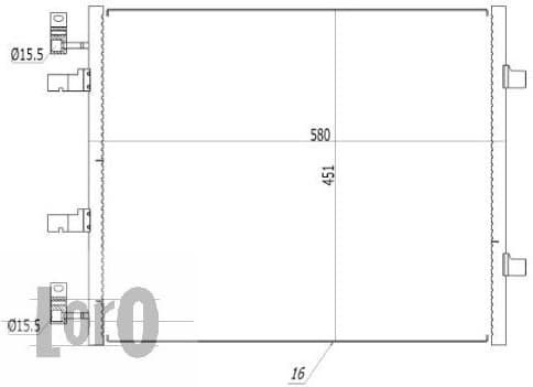 Condenser, air conditioning LORO 037-016-0047 - image 2