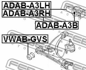 Mounting, control/trailing arm ADAB-A3B