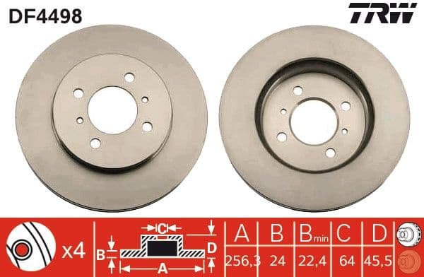 Brake Disc DF4498 - image 2
