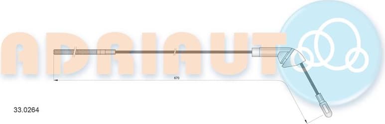 Cable Pull, parking brake 33.0264