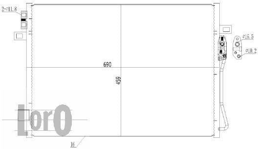 Condenser, air conditioning LORO 015-016-0001 - image 2