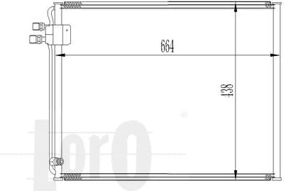 Condenser, air conditioning LORO 054-016-0011 - image 2