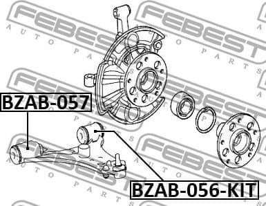 Mounting, control/trailing arm BZAB-057 - image 2