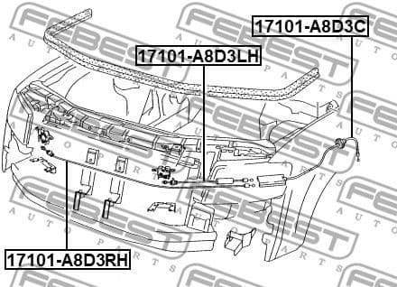 Bonnet Cable 17101-A8D3RH - image 2