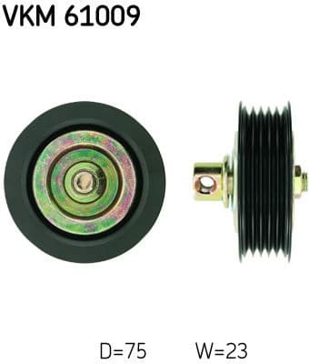 Deflection/Guide Pulley, V-ribbed belt VKM 61009 - image 2