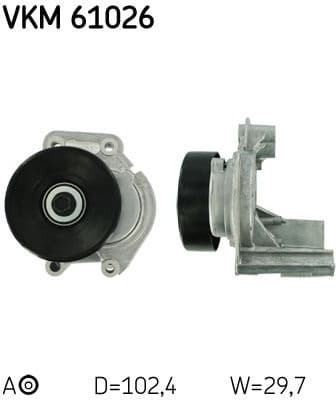 Belt Tensioner, V-ribbed belt VKM 61026 - image 2
