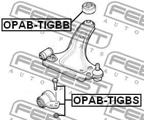 Mounting, control/trailing arm OPAB-TIGBS - image 2